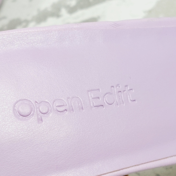 NEW Open Edit Sheena Black Summer Block Heel Sandals O146 - Picture 10 of 15